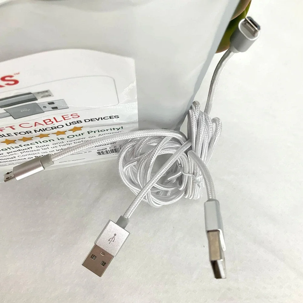 TALKWORKS 2 PACKS 6FT CABLES COMPATIBLE FOR MICRO USB DEVICES